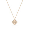 Rose gold Diamond Fluted Clover Charm featuring sparkle