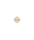 Diamond Outline Fluted Clover Charm