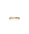 Diamond Pave Criss Cross Ring yellow gold front view showing intersecting bands