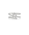 Diamond Swirl Ring with Solitaire white gold featuring elegant swirl pattern