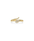 Diamond Fluted Snake Ring