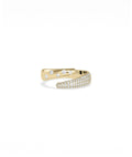 Pave & Bezel-Set Diamond Bypass Ring