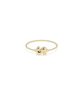 Custom Bubble Initial Cable Chain Ring