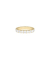 Diamond Half Eternity Band Ring in yellow gold with diamond row front view