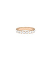 Rose gold Diamond Half Eternity Band Ring with continuous diamond row