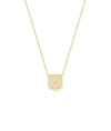 Diamond Initial Biscuit yellow gold personalized classic elegant