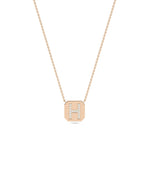 Rose gold Diamond Initial Biscuit featuring sparkle