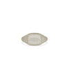 Diamond Pave Cushion Signet Ring in yellow gold with pavé diamond cushion face