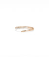 Rose gold Diamond and Gold Bypass Ring with modern asymmetrical bypass styling