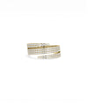 Diamond Pave Swirl Ring in yellow gold with dynamic spiral diamond design