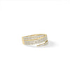 Side view of Diamond Pave Swirl Ring showing 6.4mm width and swirl pattern
