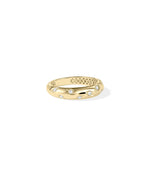 Side view of Diamond Dome Ring showing 4.5mm width and dimensional profile