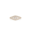 Rose gold Diamond Solitaire and Pave Dome Ring featuring solitaire and dome sparkle