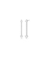 Diamond Solitaire and Dangle Earring white gold with timeless sophisticated styling