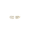 2 Stone Diamond Solitaire Stud Earring yellow gold showcasing dual diamond design