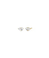 2 Stone Diamond Solitaire Stud Earring yellow gold showcasing dual diamond design