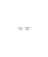 2 Stone Diamond Solitaire Stud Earring white gold with classic elegant styling