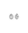 Diamond Solitaire Stud Earring with Step Down white gold with classic glamour styling