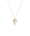 Rose gold Diamond Mushroom Pendant featuring sparkle
