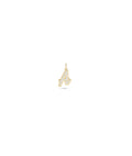 Custom Embossed Pave Diamond Initial Charm