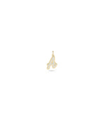 Custom Embossed Diamond Pave Initial yellow gold dimensional personalized