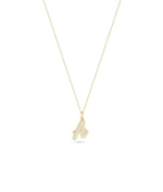 Embossed pave initial diamonds Petite Dainty Classic Statement close-up