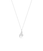 White gold Custom Embossed Diamond Initial dimensional design