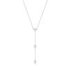 White gold 3 Diamond Solitaire Dangle graceful design