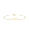Gold Initials with Charm Cable Chain Bracelet - 79e | Everyday 14K Gold Jewelry