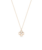 Rose gold Hearts Diamond Solitaire Charm featuring sparkle