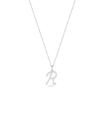White gold Diamond Pave Initial Charm personalized design