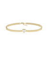 Solitaire Curb Link Bracelet - 79e | Everyday 14K Gold Jewelry