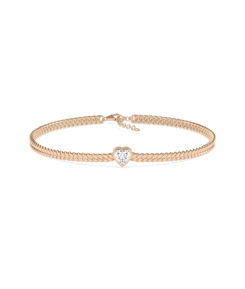 Solitaire Curb Link Bracelet - 79e | Everyday 14K Gold Jewelry