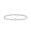 Solitaire Curb Link Bracelet - 79e | Everyday 14K Gold Jewelry