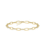 Diamond Paper Clip Bracelet - 79e | Everyday 14K Gold Jewelry