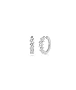 Diamond Baguette Hoop Earring white gold with sleek Art Deco-inspired styling