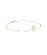 Diamond Initial Cable Link Bracelet - 79e | Everyday 14K Gold Jewelry