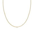 Gold Bead Station Necklace