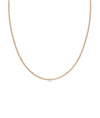 Rose gold Gold Bead Station Necklace with spaced bead stations on fine chain