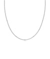 Gold Bead Station Necklace in white gold featuring minimalist station bead design