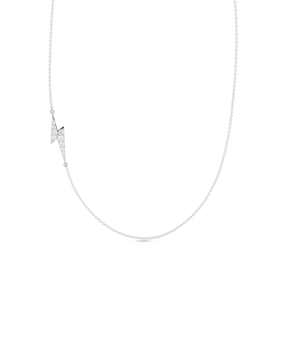 White gold Diamond Charm Cable Chain timeless design