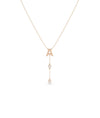 Rose gold Initial Diamond Dangle featuring sparkle
