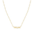 Custom Gold Name Paper Clip Chain Necklace