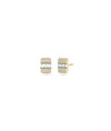 Diamond Emerald Cut Stud Earring yellow gold showcasing rectangular step-cut diamonds