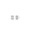 Diamond Emerald Cut Stud Earring white gold with sophisticated geometric sparkle