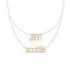 Rose gold Custom 2 Name Layered Necklace with customized two-name design