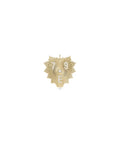 Custom Diamond Initial Heart Medallion