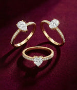 Diamond Solitaire & Pave Band Ring