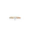 Rose gold Diamond Solitaire and Pave Band Ring with center stone and accents