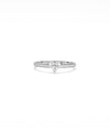Diamond Solitaire and Pave Band Ring in white gold featuring solitaire sparkle